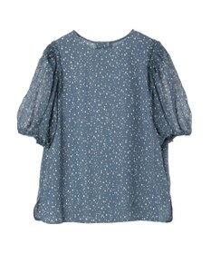 Green Parks 異素材ドットブラウス