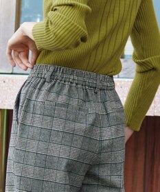 Tiaclasse 【安田美沙子さん着用・洗える】起毛チェック柄ワイドパンツ
