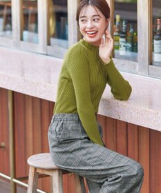 Tiaclasse 【安田美沙子さん着用・洗える】起毛チェック柄ワイドパンツ