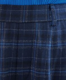 Tiaclasse 【安田美沙子さん着用・洗える】起毛チェック柄ワイドパンツ