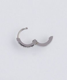 Phoebe 【金属アレルギー対応】ワンタッチビジューフープミニピアス(片耳)/サージカルステンレス シルバー