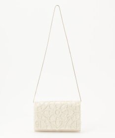 GRACE CONTINENTAL パールフラワークラッチバッグ