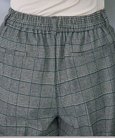 Tiaclasse 【安田美沙子さん着用・洗える】起毛チェック柄ワイドパンツ