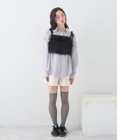 earth music&ecology ラメミックスフェザービスチェ