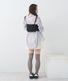 earth music&ecology ラメミックスフェザービスチェ