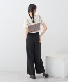 earth music&ecology ラメミックスフェザービスチェ