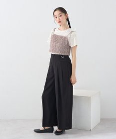 earth music&ecology ラメミックスフェザービスチェ