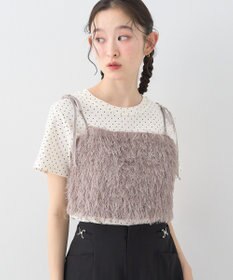 earth music&ecology ラメミックスフェザービスチェ