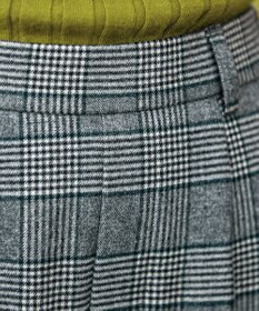 Tiaclasse 【安田美沙子さん着用・洗える】起毛チェック柄ワイドパンツ