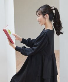 Tiaclasse パール×ツイードリボンヘアゴム