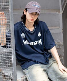 WEGO 【２点セット/ユニセックス着用ITEM/吸水速乾】アクセ付きメッシュロゴT（SS）