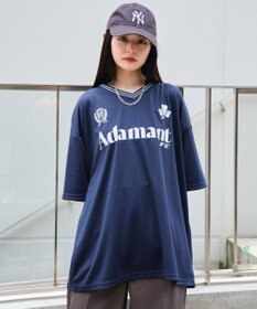 WEGO 【２点セット/ユニセックス着用ITEM/吸水速乾】アクセ付きメッシュロゴT（SS）