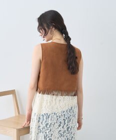 earth music&ecology スウェード調フリンジベスト