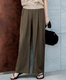 23区 【先行予約】ナチュラルスラブストレッチ ワイドパンツ