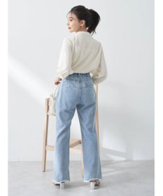 earth music&ecology フロントレースシフォンブラウス