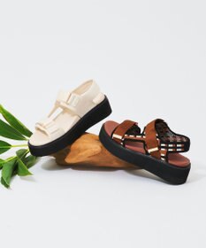 steppi 【洗える】厚底 ストラップサンダル