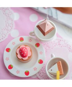 Mother garden マザーガーデン 木のおままごと  《野いちご ティーパーティーセット》プレミアムケーキセット