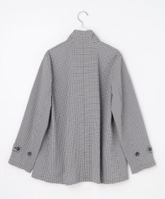 J.PRESS LADIES Lightストレッチチェック スタンドカラー コート