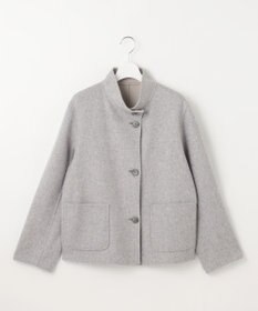 J.PRESS LADIES 【リバーシブル】ウールナイロンリバー スタンドカラー コート