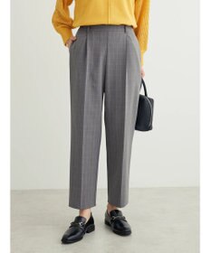 Green Parks きれいシルエットチェックパンツ
