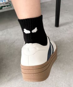 WEGO バック刺繍アンクルパイルソックス