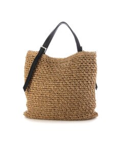 UNBILLION カシュカシュ cachecache / ベルトハンドル地柄編みトート カゴバッグ