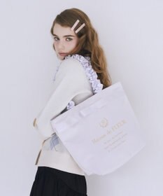 Maison de FLEUR ブランドロゴフリルハンドルトートMバッグ