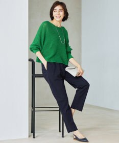 自由区 ライトフィールジャージータックテーパード パンツ