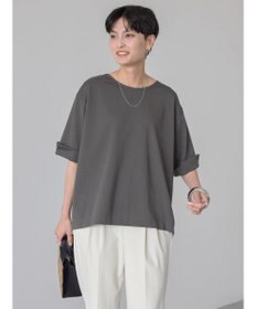 AMERICAN HOLIC 接触冷感バックタック袖折り返しカットプルオーバー