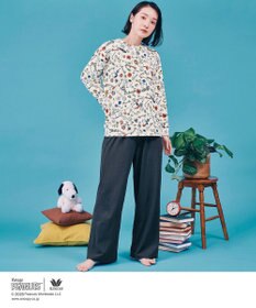 WACOAL PEANUTS パジャマ 長袖 長ズボン 綿100%(本体) スヌーピー レディース FDX561 /ワコール
