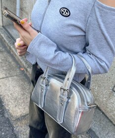 WEGO ハトメハンドルミニボストンショルダー