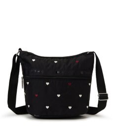 LeSportsac MINI BUCKET SHOULDER BAG/レッド/ホワイトハートEMB