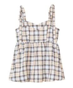 earth music&ecology チェックパターンバルーンキャミビスチェ