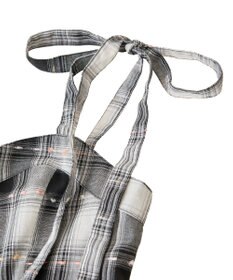 earth music&ecology チェックパターンバルーンキャミビスチェ