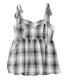 earth music&ecology チェックパターンバルーンキャミビスチェ