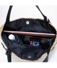 UNBILLION カシュカシュ cachecache / ベルトハンドル地柄編みトート カゴバッグ