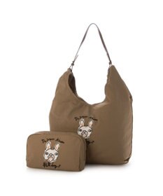 UNBILLION カシュカシュ cachecache / アニマルドローイング刺繍ナイロントート