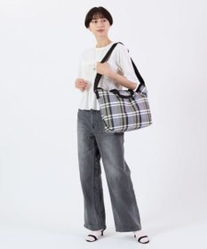 LeSportsac DELUXE EASY CARRY TOTE/ピクセルスクランブルチェック