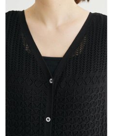 Green Parks すかし柄ロングベスト