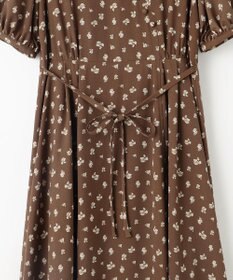 Feroux カシュクールデザイン 小花プリントワンピース