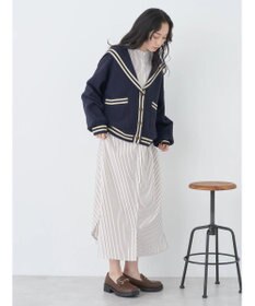 earth music&ecology セーラーニットカーディガン