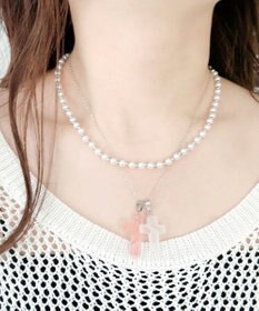 WEGO L2Pクロスパールレイヤードネックレス