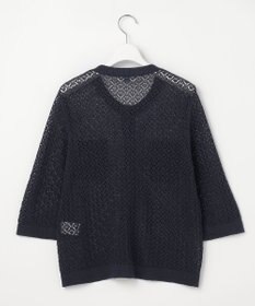 J.PRESS LADIES L LINEN COTTON BLEND ニット カーディガン