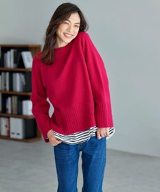 ANY 【6色展開】ラムウールラグランスリーブニット