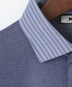 JOSEPH ABBOUD 【速乾 / お手入れ簡単】 猛暑に最適！シャンブレーポロシャツ