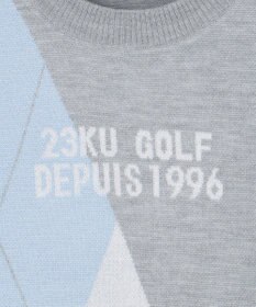 23区GOLF 【MEN】【ウォッシャブル】ウールブレンド アーガイル ニット