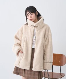 earth music&ecology ボアZIPブルゾン