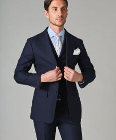 GOTAIRIKU 春夏向け【形態安定】SUMMERPREMIUMPLEATS_スモールワイドカラー 長袖ドレスシャツ（ストライプ/チェック）