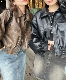 WEGO PUショートブルゾン