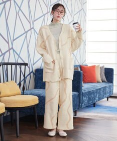 Tiaclasse ふわもちニュアンス配色ニットパンツ